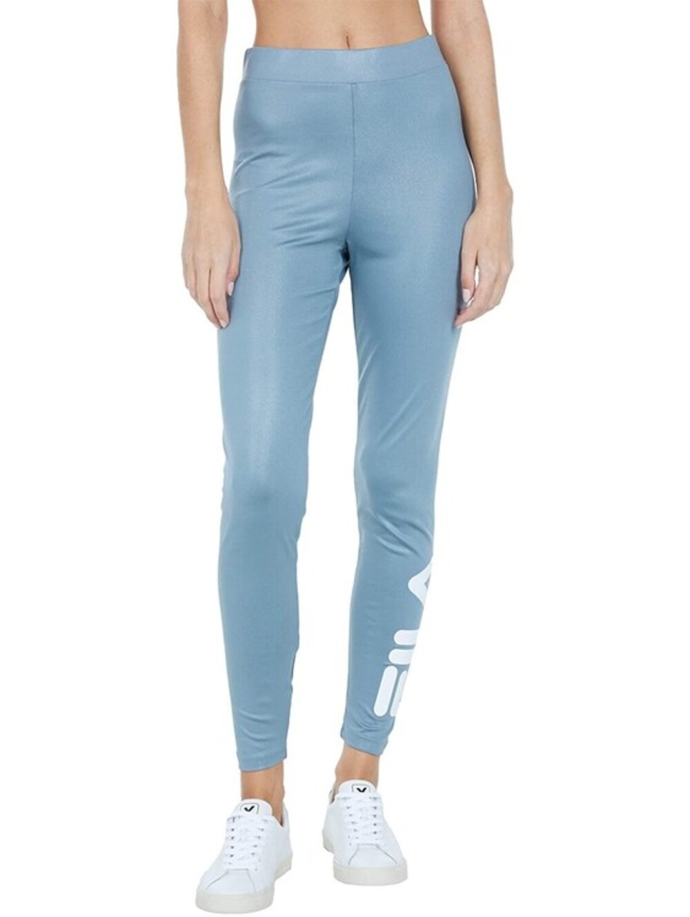 Fila Womens Skyler Lame High-Waisted Leggings Size L